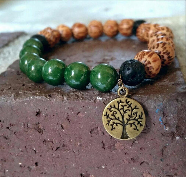 Essential oil diffuser bracelet - Malaysia Jade - Dragonfly - slide