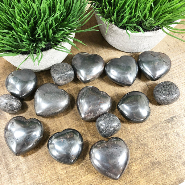 Hematite Heart (Protection & Grounding, emotional balancer)