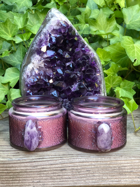 Amethyst candle