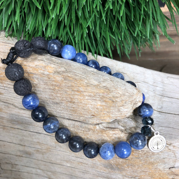 Essential oil diffuser bracelet - sodalite
