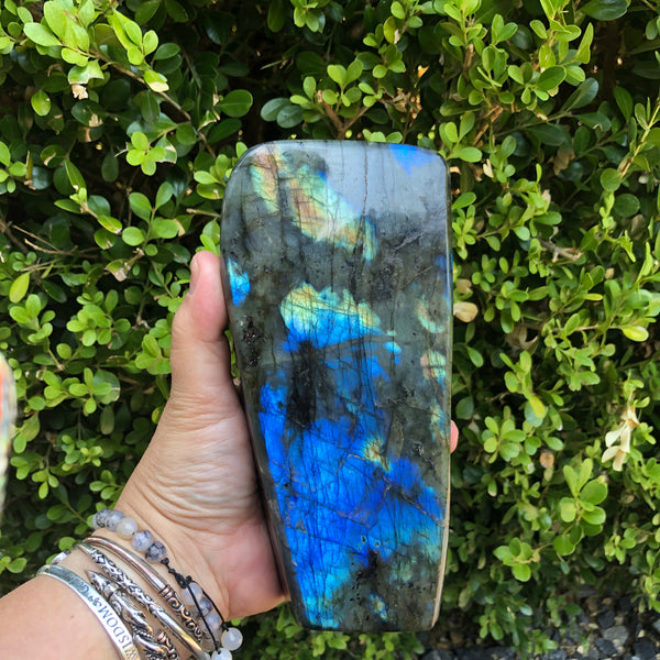 Huge Labradorite free standing tower