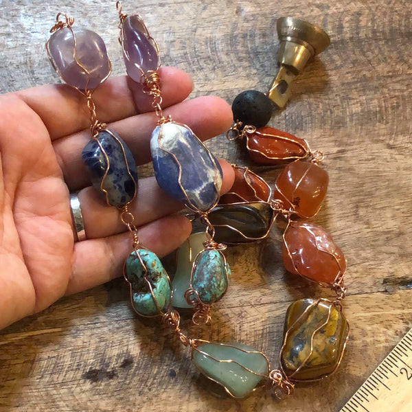 Essential oil diffuser - chakra stone suncatcher, wind chime