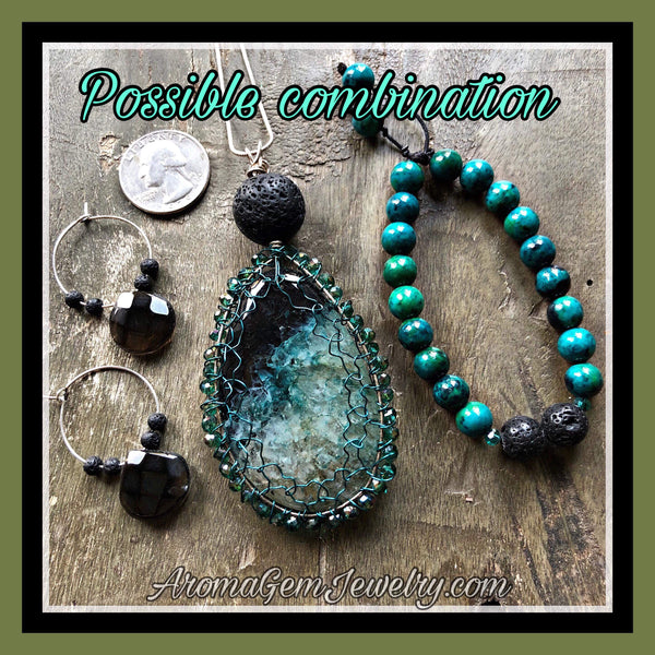 Essential oil diffuser bracelet - chrysocolla