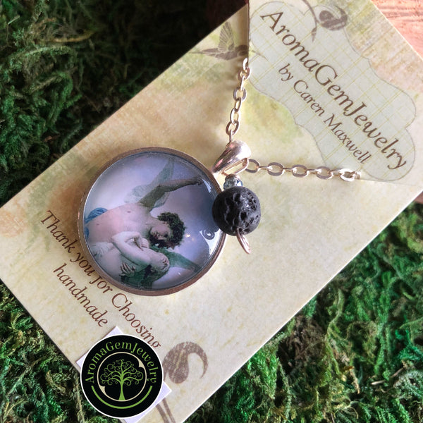 Essential oil diffuser necklace - Angel