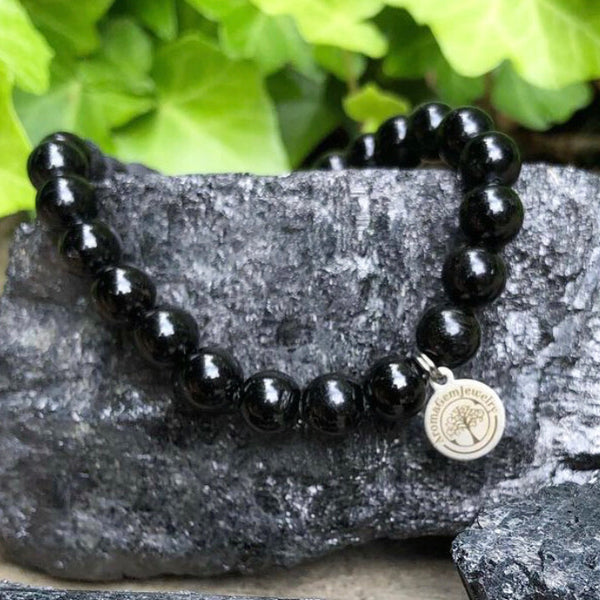 Essential oil diffuser bracelet (Protection)- Black Tourmaline