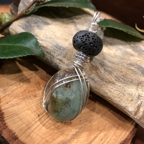 Essential oil diffuser necklace - Fancy Jasper