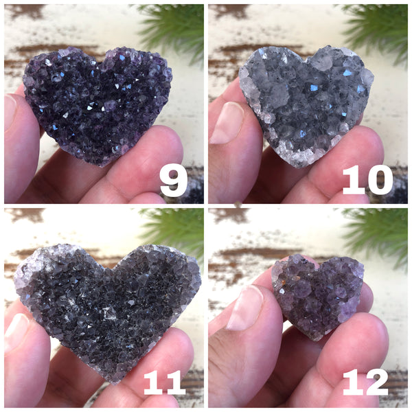 Amethyst Cluster Heart
