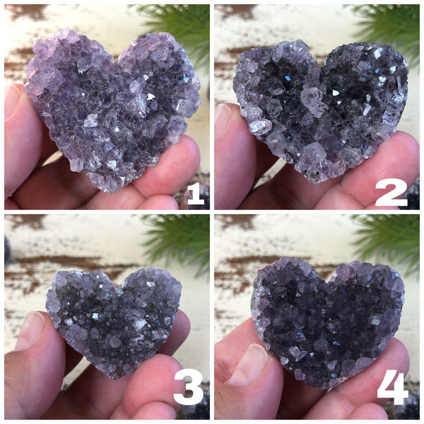 Amethyst Cluster Heart