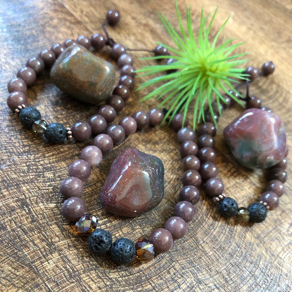 Essential oil diffuser bracelet- Jasper