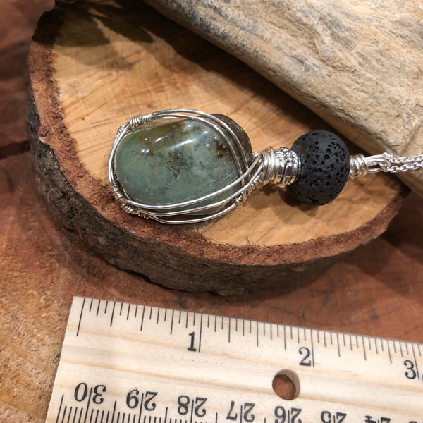 Essential oil diffuser necklace - Fancy Jasper