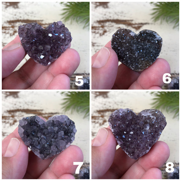 Amethyst Cluster Heart