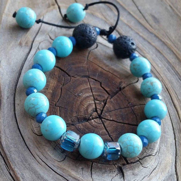 Essential oil diffuser bracelet - magnesite - child / small adult