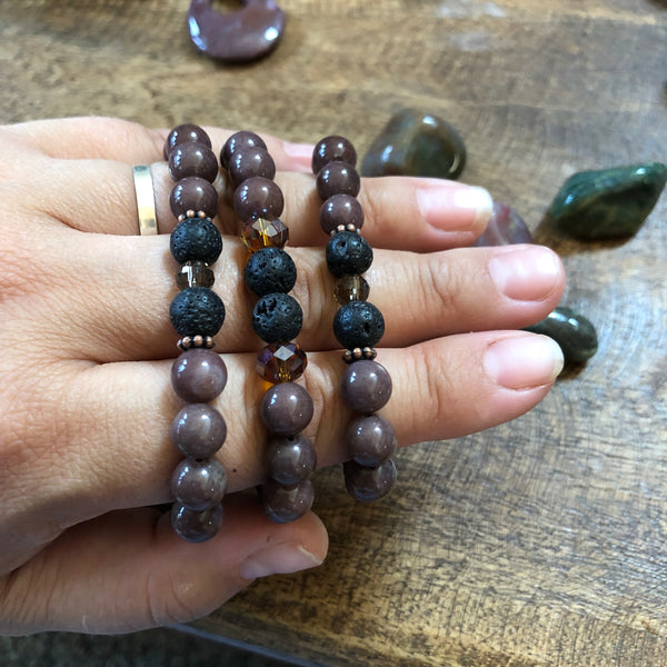 Essential oil diffuser bracelet- Jasper