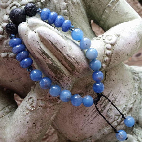 Essential oil diffuser bracelet - dyed crystal