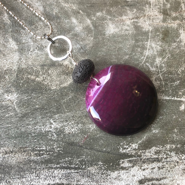 Essential oil diffuser necklace