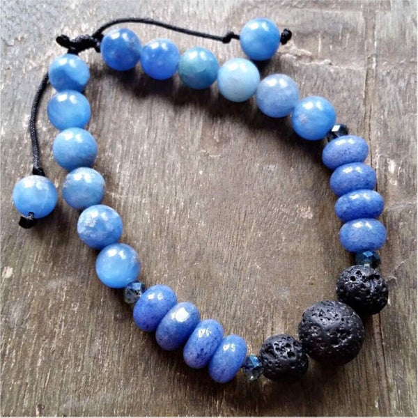 Essential oil diffuser bracelet - dyed crystal