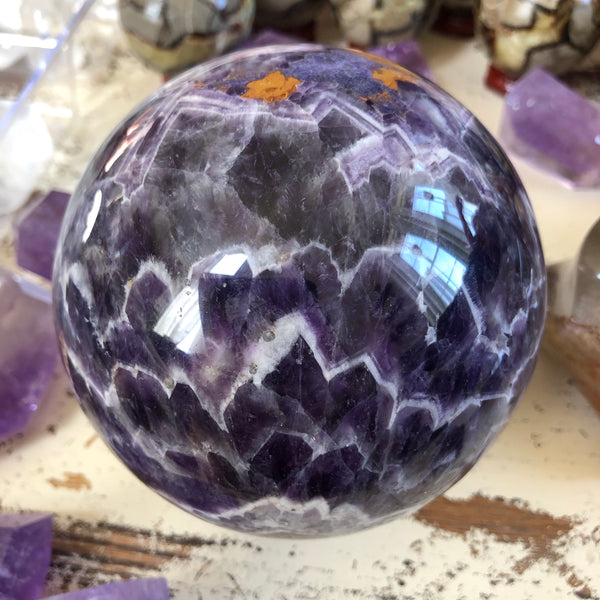 Huge Dream Amethyst Sphere-4 inches (Protection, intuition, sobriety)
