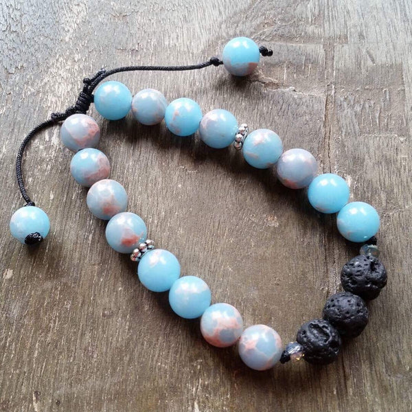Essential oil diffuser bracelet - Emperor jasper