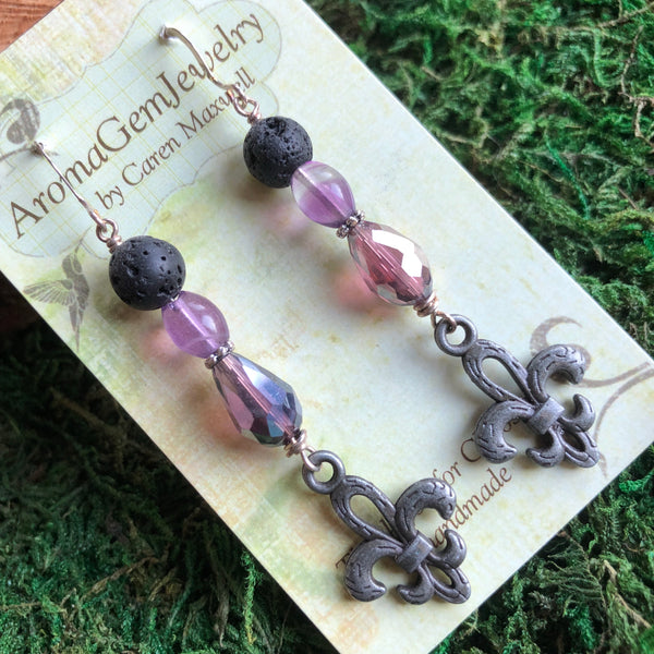 Essential oil diffuser earrings