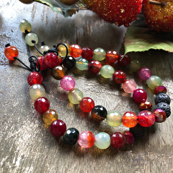 Essential oil diffuser bracelet - dragon vein agate