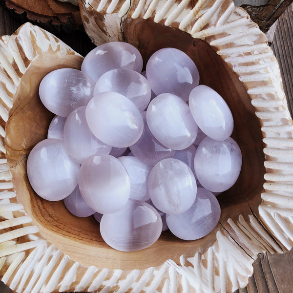 One Selenite Palm stone (also sold in lot of 5)