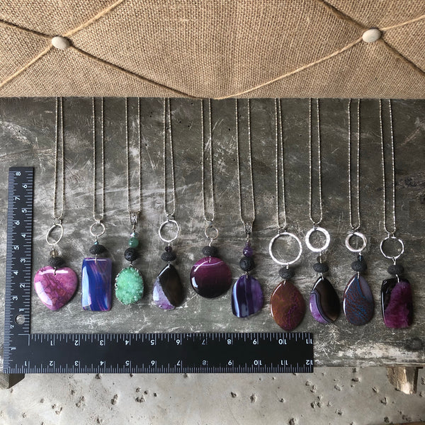 Essential oil diffuser necklace