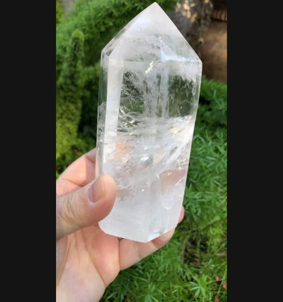 Large Clear Quartz Crystal Tower (Power, Protection, Energy Cleansing)