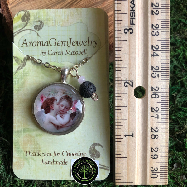 Essential oil diffuser necklace - angel
