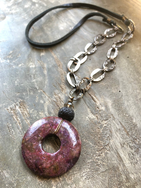 Essential oil diffuser necklace- Jasper