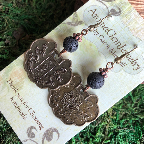 Essential oil diffuser earrings