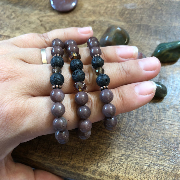 Essential oil diffuser bracelet- Jasper