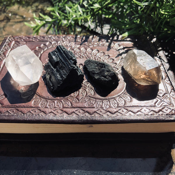 Protection Bundle (Black Tourmaline, Shungite, Clear Quartz, Smokey Quartz)