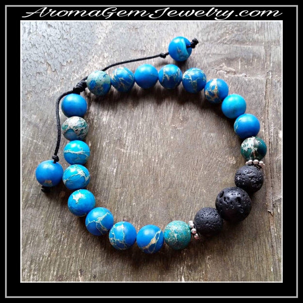 Essential oil diffuser bracelet - jasper