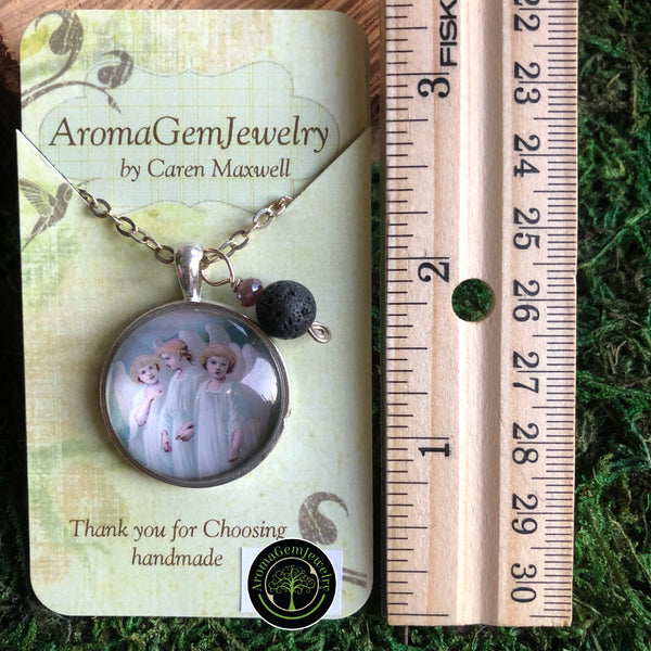 Essential oil diffuser necklace - Angels