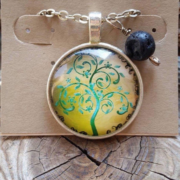 Essential oil diffuser necklace - Tree of Life