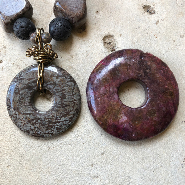 Essential oil diffuser necklace- Jasper