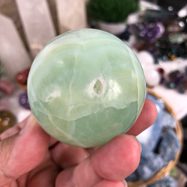 Pistachio Calcite Sphere