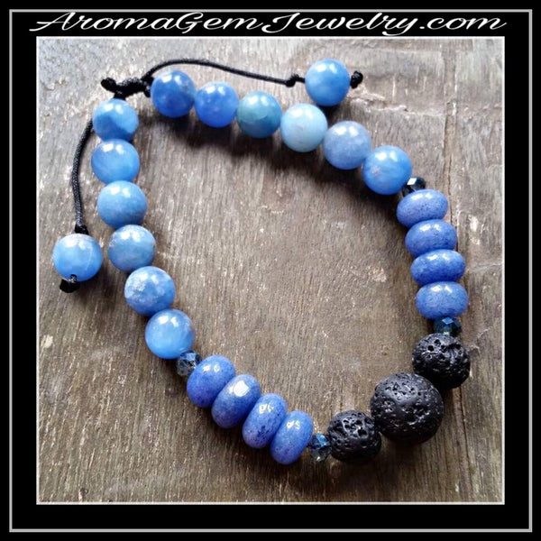 Essential oil diffuser bracelet - dyed crystal