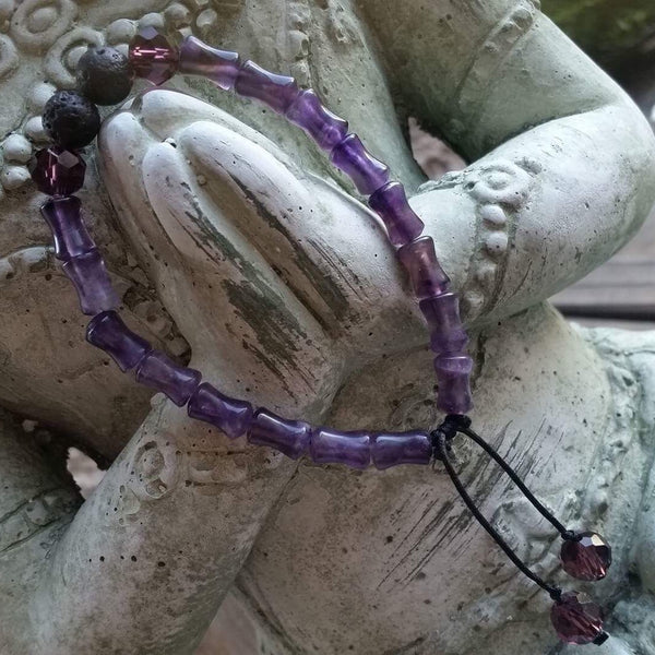 Essential oil diffuser bracelet - amethyst