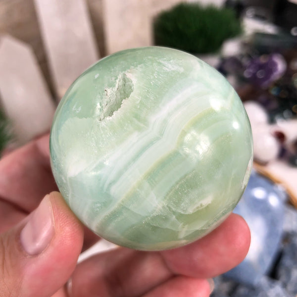 Pistachio Calcite Sphere