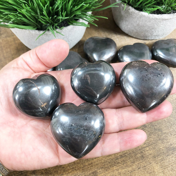 Hematite Heart (Protection & Grounding, emotional balancer)