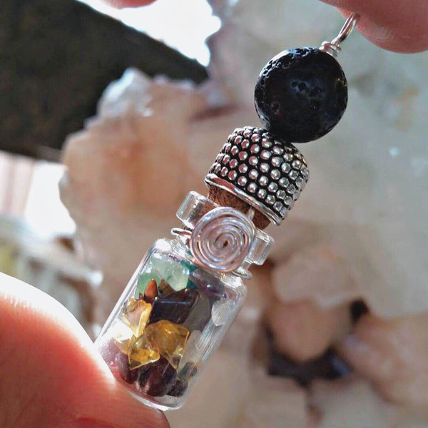 Essential oil diffuser necklace - Chakra capsule