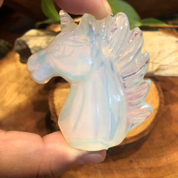 Carved Opalite Unicorn