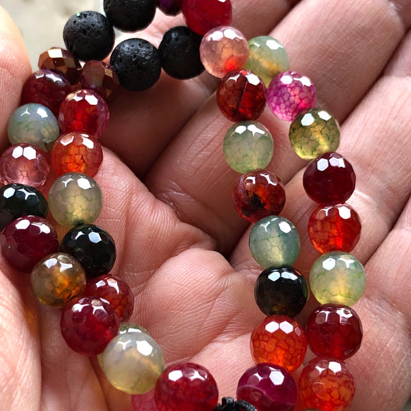 Essential oil diffuser bracelet - dragon vein agate
