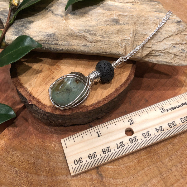 Essential oil diffuser necklace - Fancy Jasper