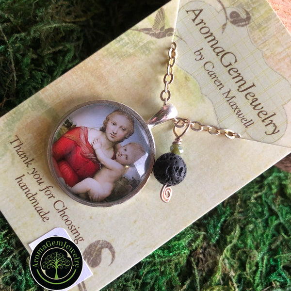 Essential oil diffuser necklace -