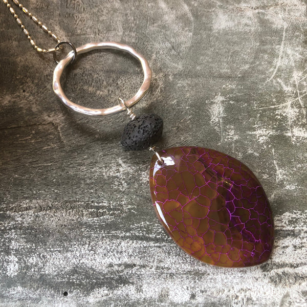 Essential oil diffuser necklace