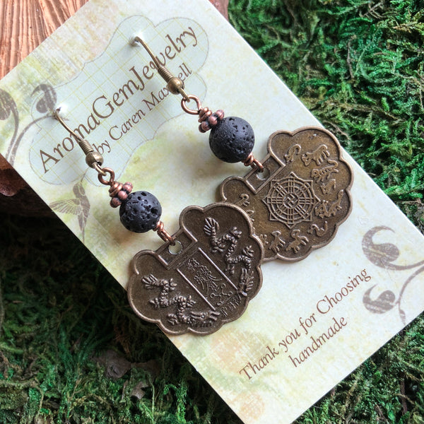 Essential oil diffuser earrings