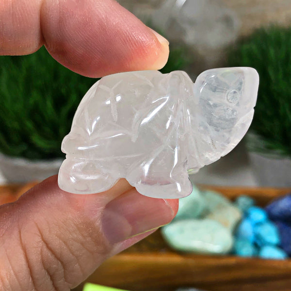 Carved Turtle - Clear Quartz