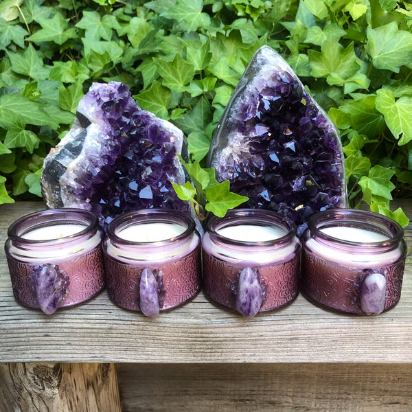 Amethyst candle